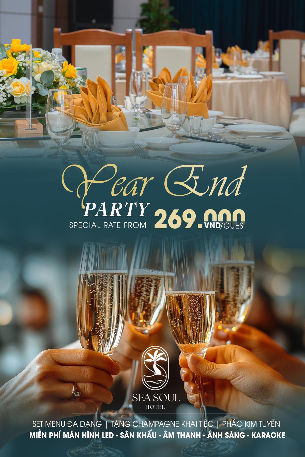 YEAR END PARTY 2025 – Đẳng cấp 5 sao chỉ từ 269.000 VNĐ/khách