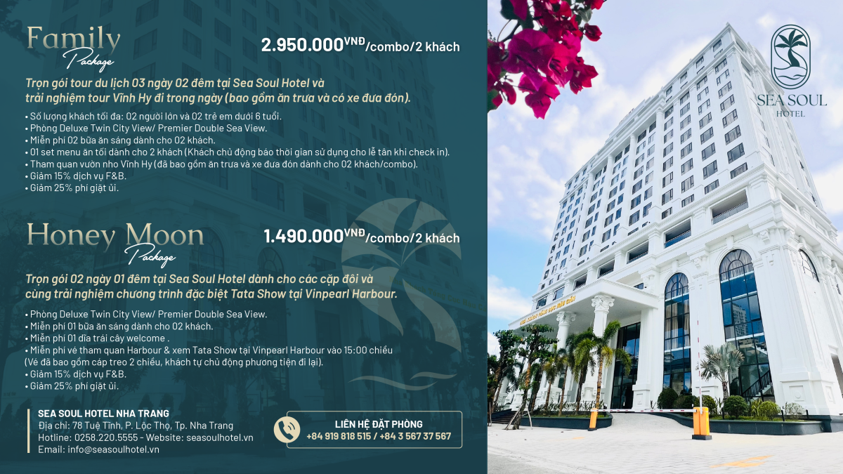 Travel to Nha Trang at Sea Soul Hotel