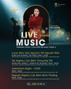 𝐒𝐄𝐀 𝐒𝐎𝐔𝐋 𝐇𝐎𝐓𝐄𝐋 | LỊCH DIỄN ÂM NHẠC THÁNG 02