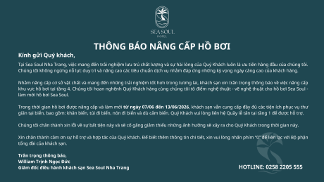 Thông báo nâng cấp hồ bơi