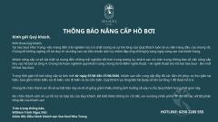 Thông báo nâng cấp hồ bơi